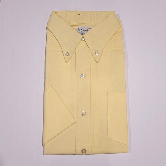 NEW 1950s Glenbrooke Yellow Button Up Pocket Collar Shirt M 14/36 Penneys VTG - Picture 4 of 6